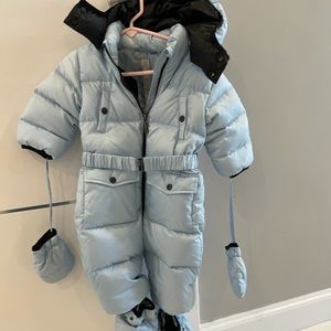 Add down baby snowsuit
